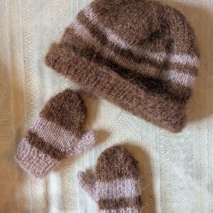 Ensemble naissance bonnet et moufles